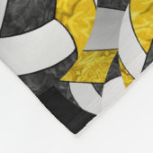 Schwarze goldfarbene Mannschaftsfarben Fleecedecke (Ecke)