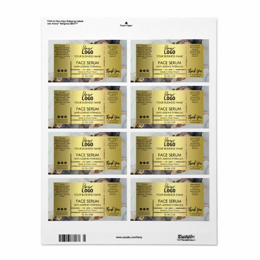 Schwarze, goldfarbene und schwarze Farbtöne, Serum (Vorne)