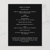 Schwarze Goldfloren Foto Beerdigung Programm (Rückseite)