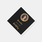Schwarze Goldfoto-Diamanten Serviette (Ecke)