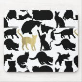 Schwarze Goldkatzen Mousepad (Vorne)