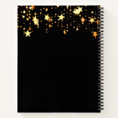 Schwarze Goldkronen - Sterne Jahr für Geschäft Notizblock (Rückseite)