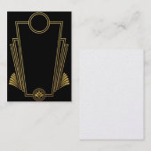 Schwarze Goldkunst-Deko-Geschäfts-Karte Visitenkarte (Vorne/Hinten)