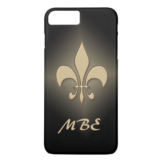 Schwarze GoldLilie Case-Mate iPhone Hülle (Rückseite)