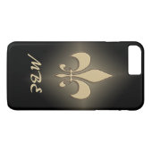 Schwarze GoldLilie Case-Mate iPhone Hülle (Rückseite (Horizontal))
