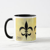 Schwarze GoldLilien-Tasse Tasse (Links)