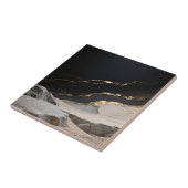 Schwarze Goldmarmor-Landschaft Fliese (Seite)