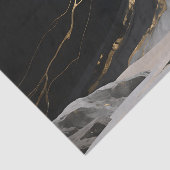 Schwarze Goldmarmor-Landschaft Seidenpapier (Ausschnitt)