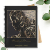 Schwarze Goldmedaille Kunstgewerbe für Damen und H Notizblock