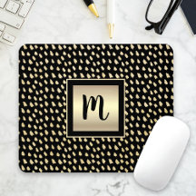 Schwarze Goldpunkte moderne, fette Monogramm-Schri