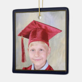 Schwarze Goldrahmen-Absolvent-Andenken-Schule Keramikornament (Links)