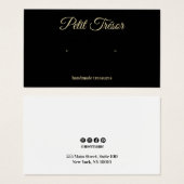 Schwarze Goldschrift Ohrring Display (Vorne & Hinten)