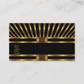 Schwarze Goldstreifen-Kurve der Visitenkarte 3 (Rückseite)