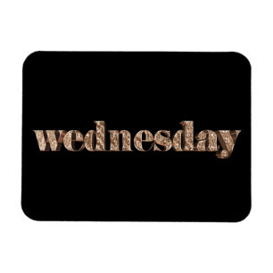 Schwarze Goldtage der Wochen-Mittwoch-Typografie Magnet