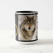 schwarze Goldwolf-Frequenz-Tasse Tasse (Zentrum)
