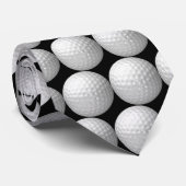 Schwarze Golf-Ball-Krawatte Krawatte (Gerollt)