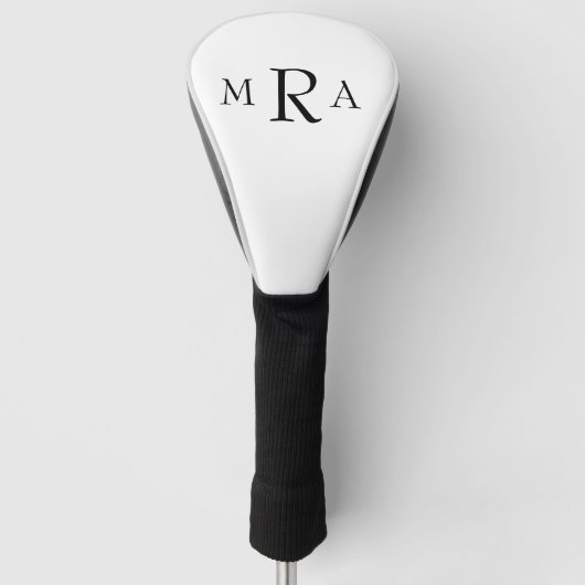 Schwarze Golf-Schlaghauben mit Monogramm Golf Headcover (Vorderseite)