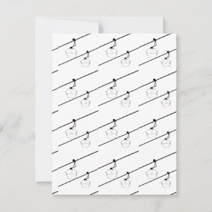 Schwarze Gondelausweis. Feiertagskarte