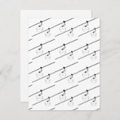 Schwarze Gondelausweis. Feiertagskarte (Vorne/Hinten)