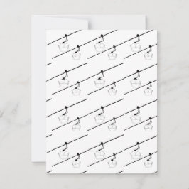 Schwarze Gondelausweis. Feiertagskarte