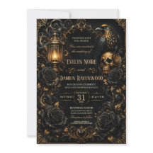 Schwarze Gothic-Halloween-Hochzeit