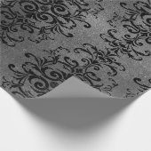 SCHWARZE GOTHISCHE PATTER GESCHENKPAPIER (Ecke)