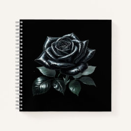 Schwarze Gotische Rose Notizblock