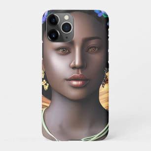 Schwarze Göttin   Afroamerikanische Frau KI-Kunst iPhone 11Pro Hülle