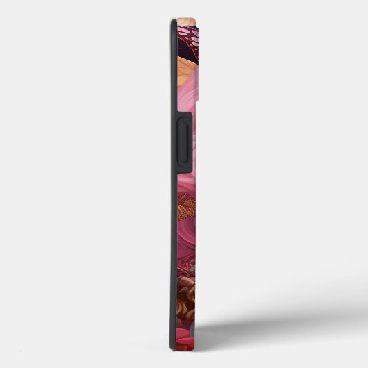 Schwarze Göttin in Rosa und Gold Case-Mate iPhone Hülle (Rückseite / Rechts)