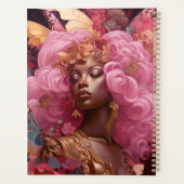 Schwarze Göttin in Rosa und Gold Planer (Rückseite)