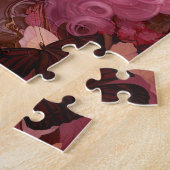 Schwarze Göttin in Rosa und Gold Puzzle (Seite)