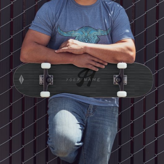 Schwarze Gradient Burst Monogram HAMbWG Skateboard (Außenbereich 3)