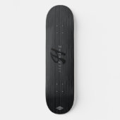 Schwarze Gradient Burst Monogram HAMbWG Skateboard (Vorderseite)