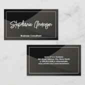 Schwarze Gradient Layers | Modern Visitenkarte (Vorne/Hinten)