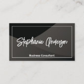 Schwarze Gradient Layers | Modern Visitenkarte (Vorderseite)