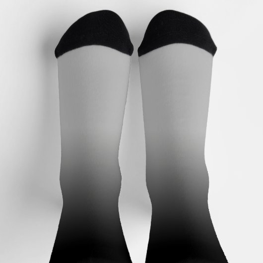 Schwarze Gradient Ombré Crew Socken (Oben)