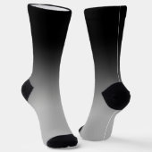 Schwarze Gradient Ombré Crew Socken (Gewinkelt)