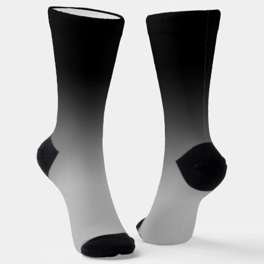 Schwarze Gradient Ombré Crew Socken (Gewinkelt)
