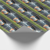 Schwarze Graduierungshülse Geschenkpapier (Ecke)