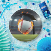 Schwarze Graduierungshülse Pappteller (Party)