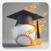 Schwarze Graduierungshülse Quadratischer Aufkleber (Vorderseite)