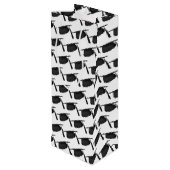 schwarze Graduierungskappen mit Tassel Geschenktüte Für Weinflaschen (Rückseite Schrägansicht)