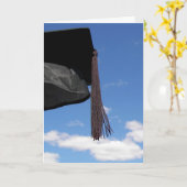 Schwarze Graduierungsobergrenze in der Luft Karte (Gelbe Blume)