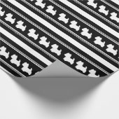 Schwarze Grafik Geschenkpapier (Ecke)