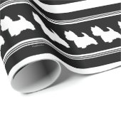 Schwarze Grafik Geschenkpapier (Rolleneckpunkt)