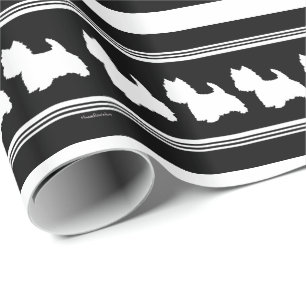 Schwarze Grafik Geschenkpapier