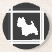 Schwarze Grafik Getränkeuntersetzer (Vorne)