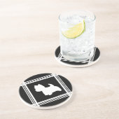 Schwarze Grafik Getränkeuntersetzer (Seite)