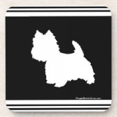 Schwarze Grafik Getränkeuntersetzer (Vorderseite)