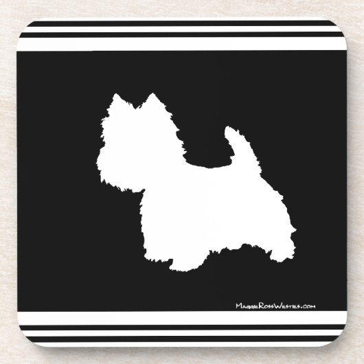 Schwarze Grafik Getränkeuntersetzer (Vorderseite)